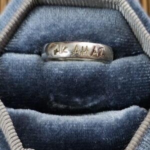 Sterling Silver AK AH AI Band Ring (Vintage)